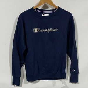 Champion Men's Dark Blue Crewneck sweatshirt Sweater